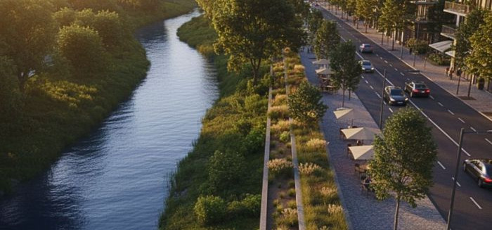 Parque linear de Blumenau adota conceito de esponja contra enchentes