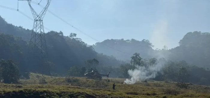 Queda de helicóptero em Pomerode mobiliza equipes de socorro