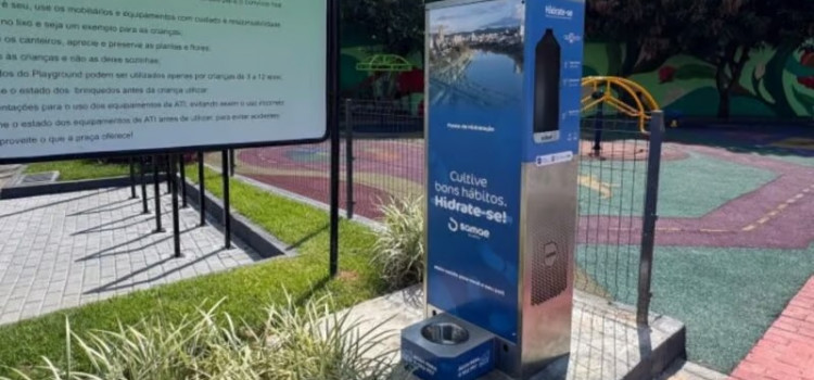 Blumenau instala bebedouros com água gelada em parques e praças