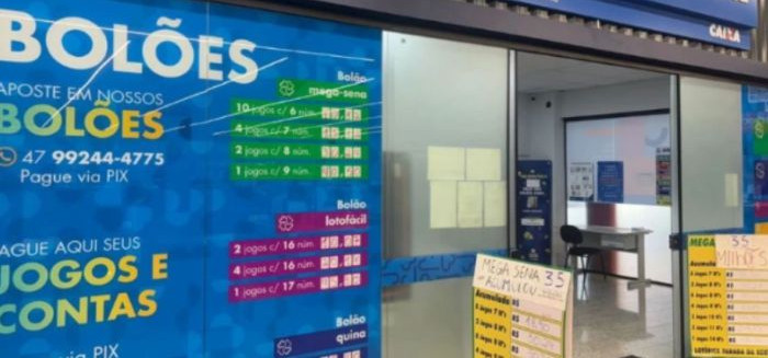 Lotérica de Blumenau tem 'pé quente' e vende aposta premiada na Mega-Sena
