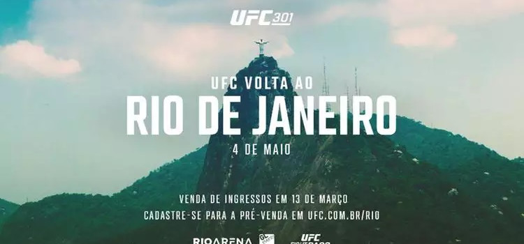 UFC 301 será dia 4 de maio no Rio