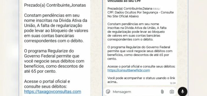Criminosos usam WhatsApp com o nome do Gov.br para dar golpe