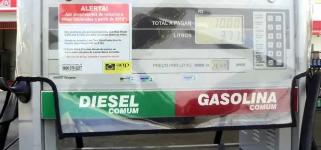 Sul registra queda no diesel comum e na gasolina