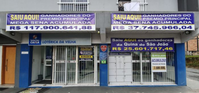 Lotérica da Velha premia bilhete de Blumenau na Mega-Sena