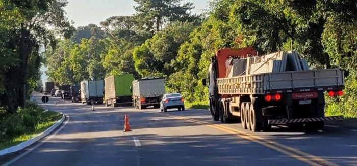 BR-470 em Blumenau terá sistema pare e siga no início desta semana