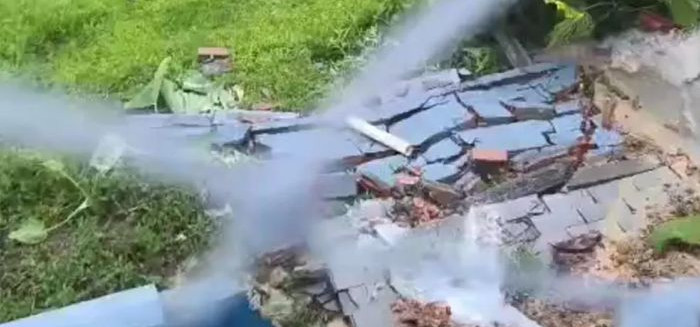 Muro de escola reformada por R$ 12,8 milhões desaba em Blumenau