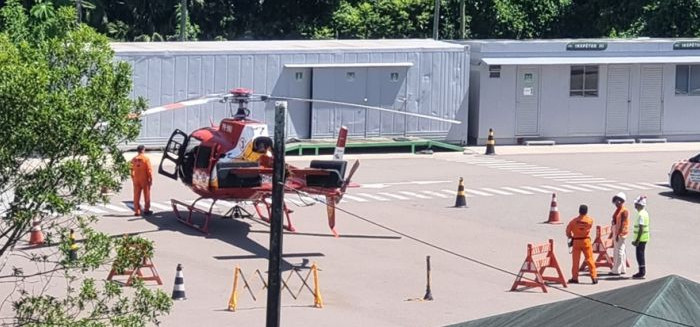 Trabalhador é socorrido pelo Arcanjo 03 após queda no Salto