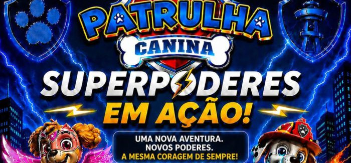 Patrulha Canina traz aventura infantil ao Carlos Gomes
