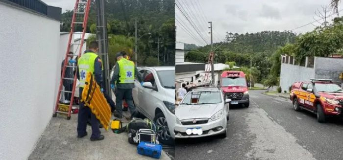 Trabalhador cai de altura de 5 metros no Tribess