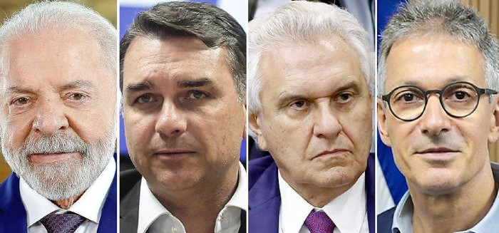 Flávio, Caiado e Zema empatam com Lula no 2º turno