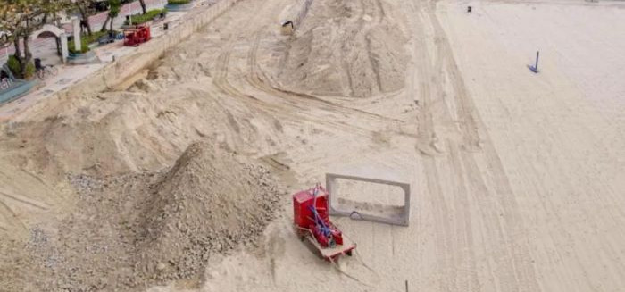 Avenida Atlântica vira canteiro de obras com avanço da nova orla