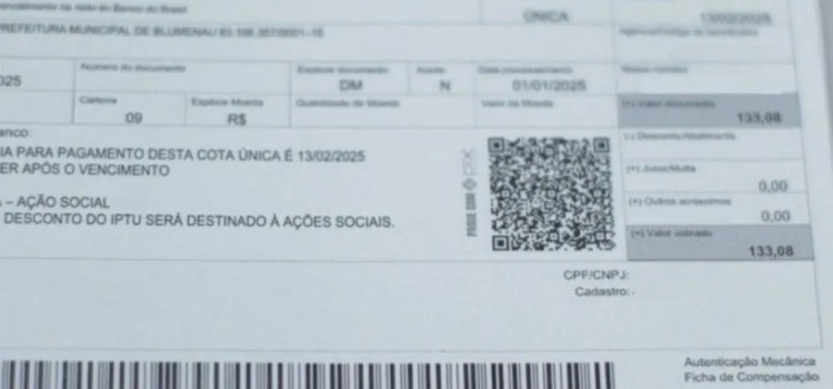 IPTU Blumenau 2026: Veja como emitir guia online