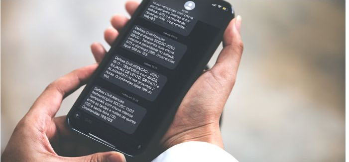 Santa Catarina lidera ranking nacional de adesão ao SMS da Defesa Civil