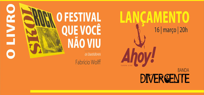 Fabrício Wolff lança livro do Skol Rock com show da Divergente