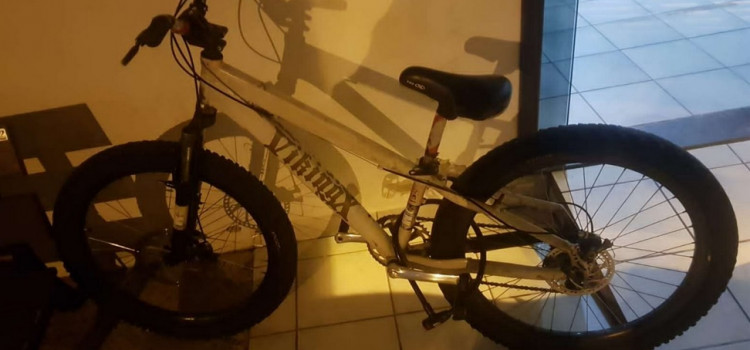 Vagabundo rouba bicicleta no Garcia
