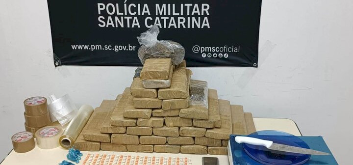 Polícia Militar realiza apreensão de 30kg de maconha